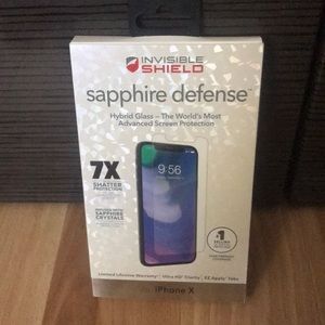 iPhone X Zagg invisible shield screen protector